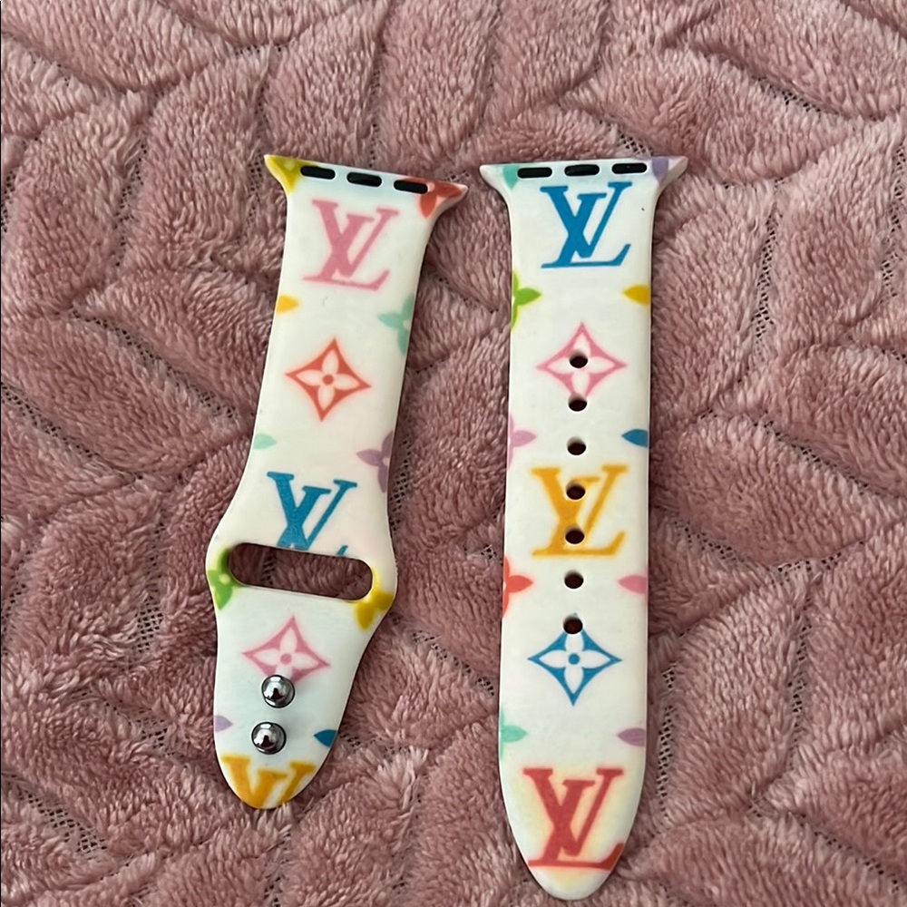 LV monogram White and Blue Watch Accessory